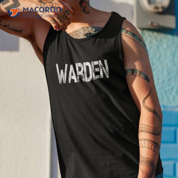 Warden Halloween Costume Tshirt Game Fish Prison Shirt