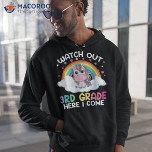 Watch Out 3rd Grade Here I Come Funny Back To School Unicorn Shirt