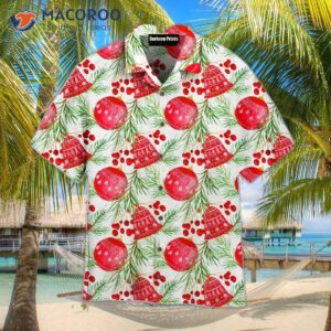 Watercolor Christmas Tree Toys Ball And Bell Pattern Hawaiian Shirts