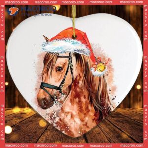 Watercolor Horse Christmas Ceramic Ornament