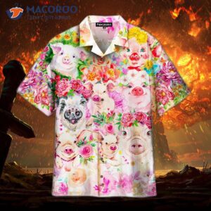 Watercolor Pigs, Flowers, And Tropical Hawaiian Shirts