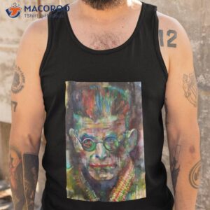 watercolor portrait samuel beckett shirt tank top