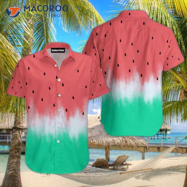 Watermelon-green And Pink Hawaiian Shirts