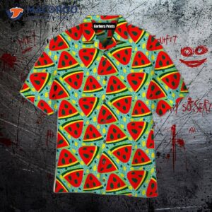 Watermelon-printed Hawaiian Shirts For Summer