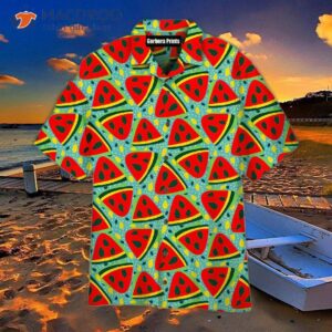 watermelon printed hawaiian shirts for summer 1