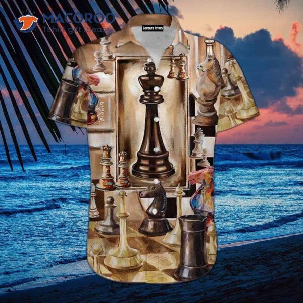 We Are All Wearing Brown Hawaiian Shirts And Playing Chess.