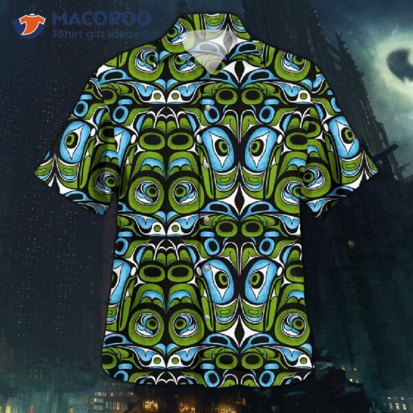 Wealthy Frog Green Hawaiian Shirts