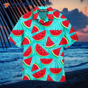 Wear Watermelon Blue Hawaiian Shirts To Be Cool.