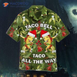 Wearing Taco Bell Christmas Hawaiian Shirts
