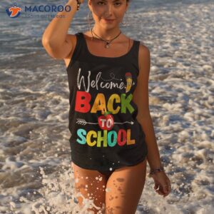 welcome back to school 2022 cute teachers students first day shirt tank top