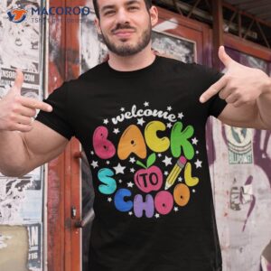 welcome back to school first day of teachers kids shirt tshirt 1