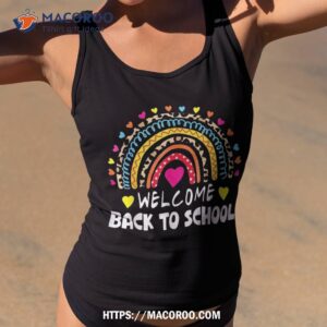 welcome back to school first day of teachers students shirt tank top 2 1
