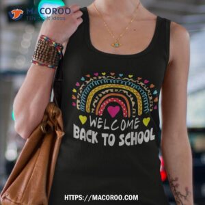 welcome back to school first day of teachers students shirt tank top 4 1
