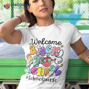 welcome back to school nurse first day of leopard shirt tshirt 1