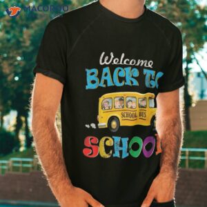 welcome back to school shirt bus driver boys tshirt