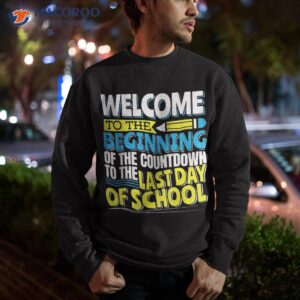 welcome to the beginning of countdown back school shirt sweatshirt