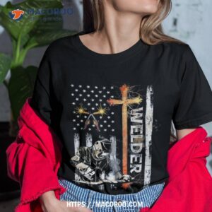 welder american flag welding faith cross christian shirt tshirt