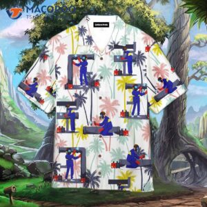 Welder Tropical White Hawaiian Shirts