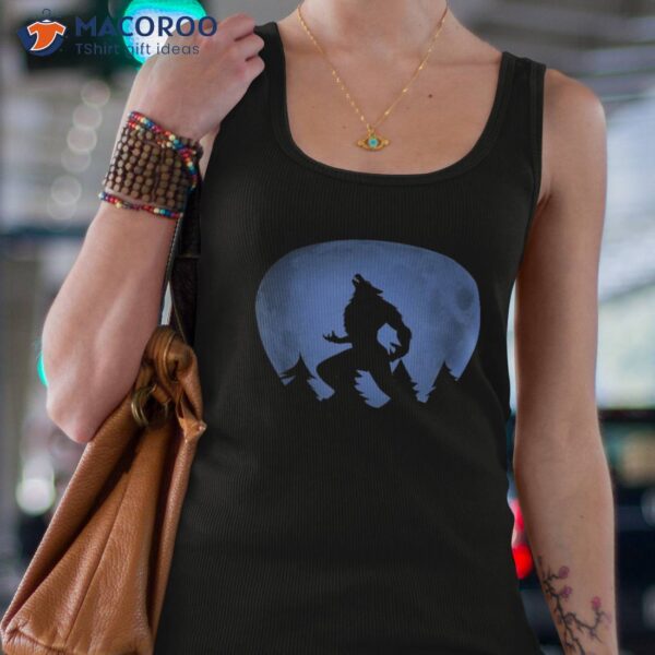 Werewolf Blue Moon Wolf Full On Halloween Costume Scary Shirt