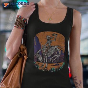 western country cowgirl cowboy skeleton halloween spooky shirt tank top 4