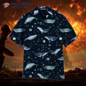 Whale Night Space Sky Star Pattern Hawaiian Shirts