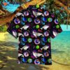 Whales, Planets, Stars, Colorful, Black And Grey Hawaiian Shirts