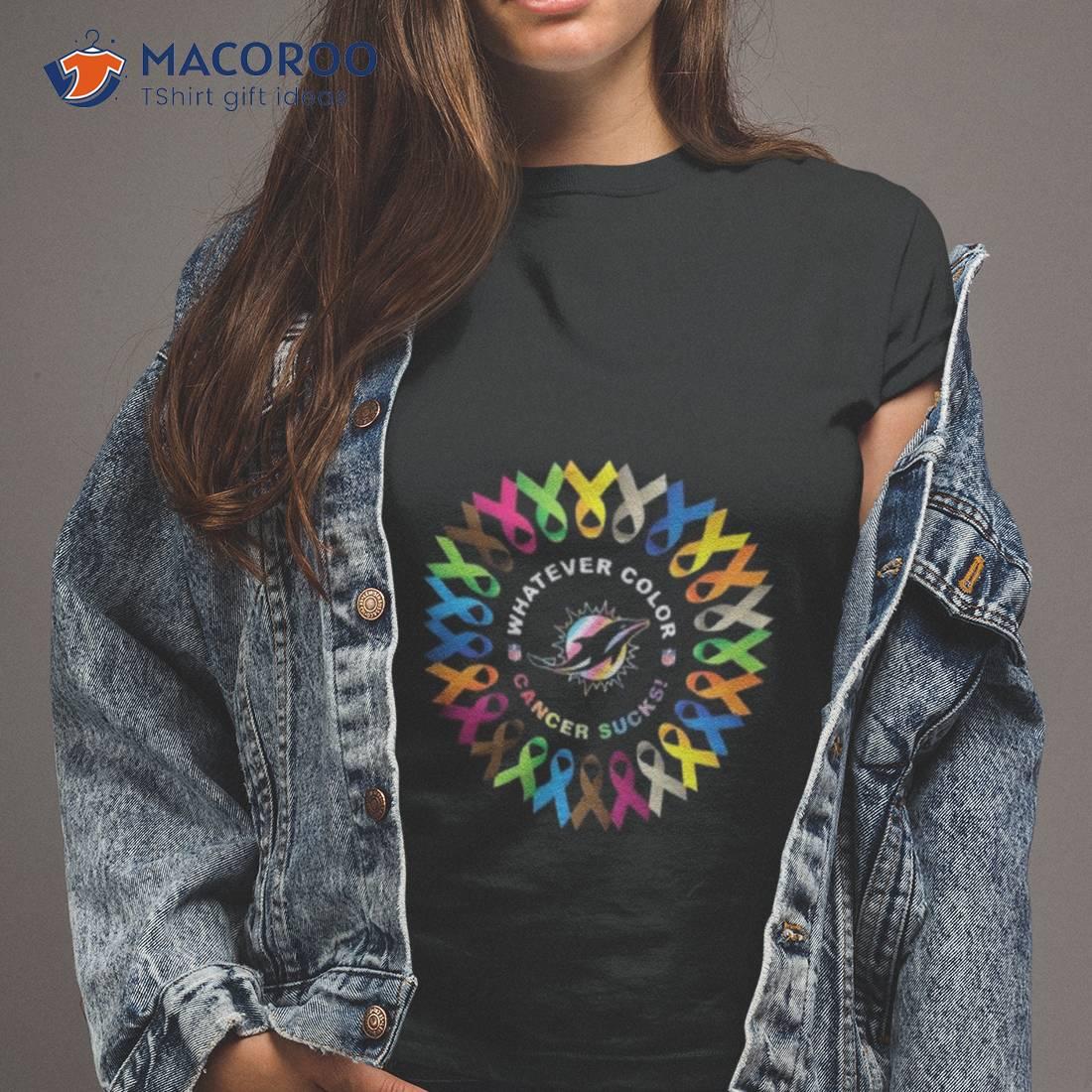 Whatever Color Cancer Sucks Nfl Miami Dolphins 2023 Shirt Whatever Color Cancer Sucks Nfl Miami Dolphins 2023 Shirt