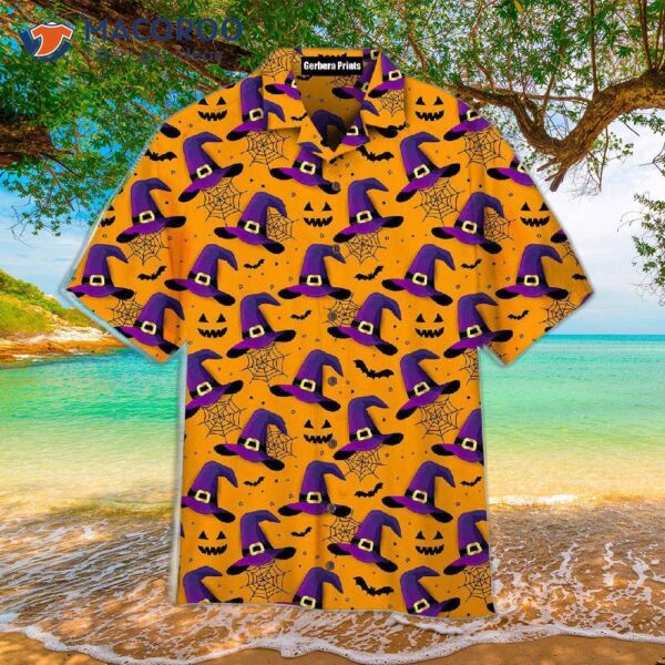 Which Hat Spider Halloween Pattern Hawaiian Shirts
