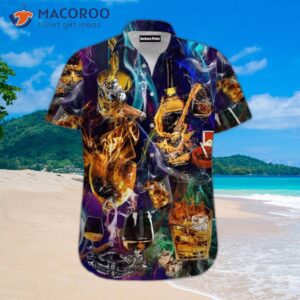 whiskey blue hawaiian shirts 1