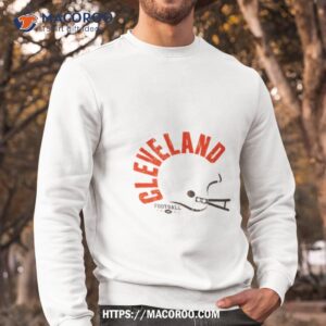 white dleveland bold type helmeshirt sweatshirt