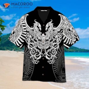white phoenix viking dark hawaiian shirts 0