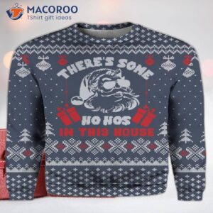 Who’s In This House Navy Ugly Christmas Sweater?