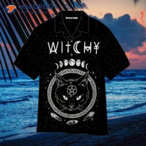 Wiccan Witches’ Black Hawaiian Shirts