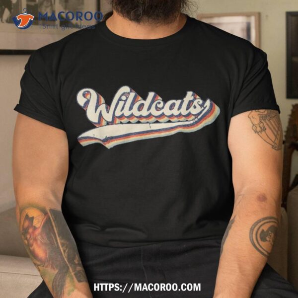 Wildcats School Sports Name Vintage Retro Gift Boy Shirt