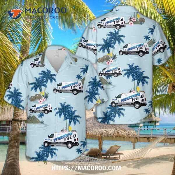 Wilmington, Nc Police Department, Ice Cream Truck “frozen Five-o” Hawaiian Shirt