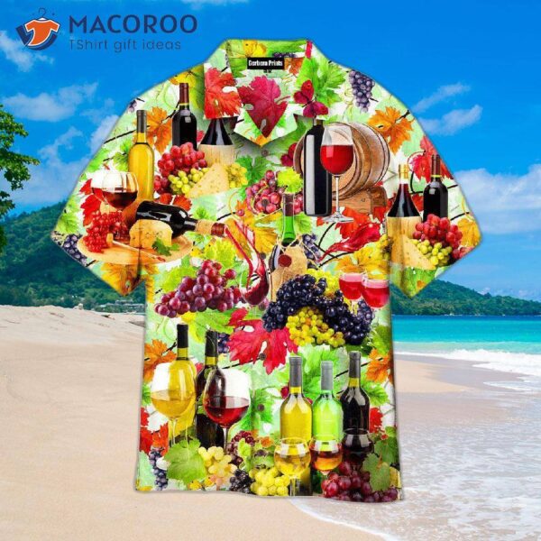 Wine-grape And Grape-patterned Hawaiian Shirts