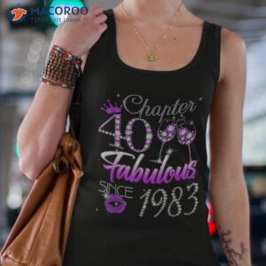 wo chapter 40 fabulous since 1983 40th birthday queen shirt tank top 4