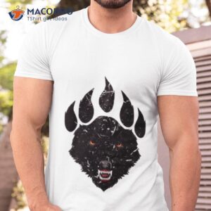 wolf claw black prinshirt tshirt