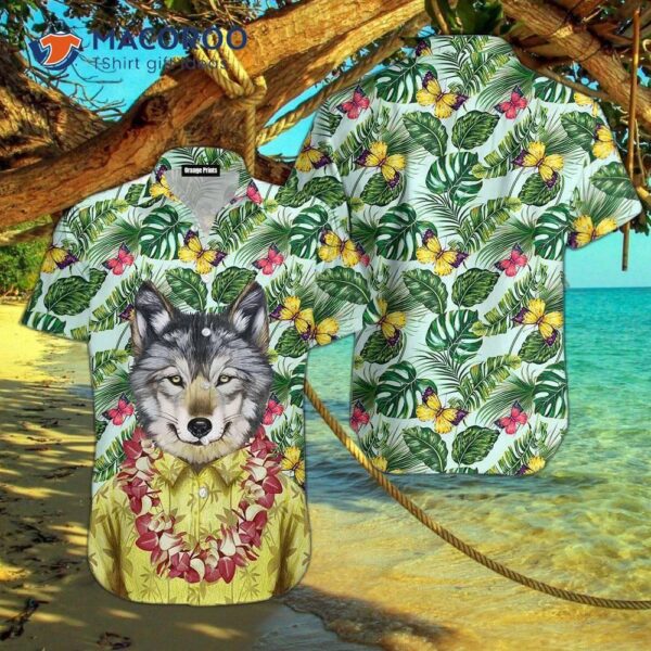 Wolves’ Green Leaf Hawaiian Shirts