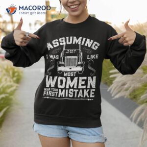 woman trucker female truck driver shirt sweatshirt