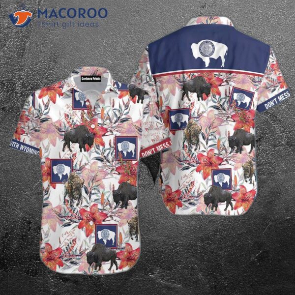 Wyoming Bison Hawaiian Shirts