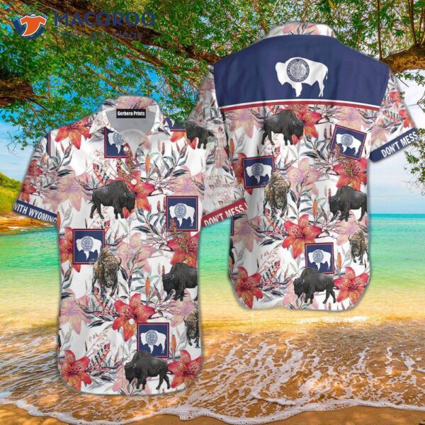 Wyoming Bison Hawaiian Shirts