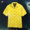 Yellow Mermaid-scale Pattern Hawaiian Shirts