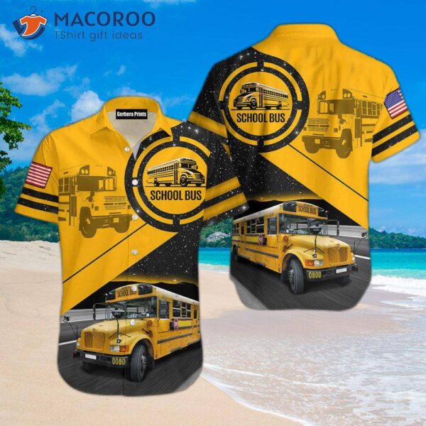 Yellow School Bus Drivers’ Hawaiian Shirts