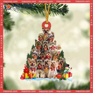 Yorkshire Terrier Dog-shaped Custom Christmas Acrylic Ornament