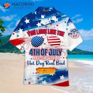 You Look Like A Patriotic 4th Of July Outfit With Your Hot Dog And Hawaiian Shirt!