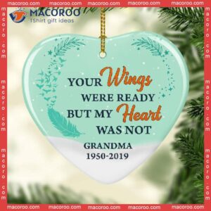 “your Wings Were Ready, But My Heart Was Not” Custom Name Christmas Ceramic Ornament