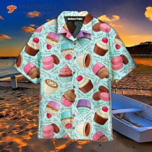 yummy colorful chocolate cupcakes and hawaiian shirts 1