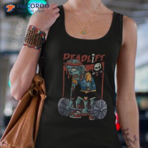 zombie deadlift weightlifting halloween fitness gym workout shirt tank top 4