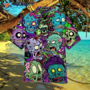 Zombie Skull Hippie Pattern Hawaiian Shirts